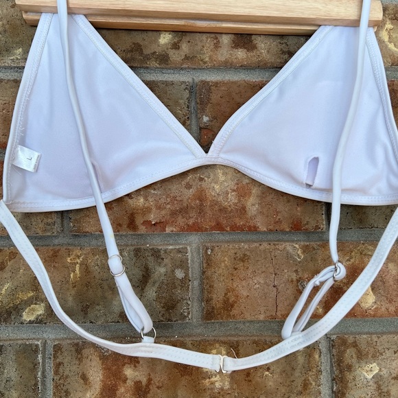 NWOT Shein White Bathing Suit Top - Picture 6 of 10